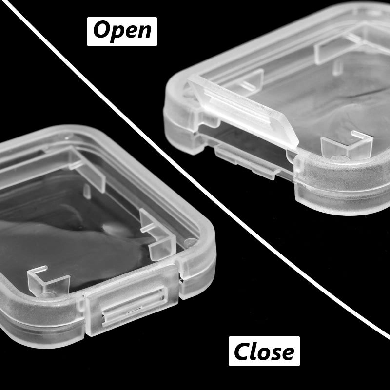 UTENEW Transparent Standard SD SDHC Memory Card Case Holder Box Storage Boxes (Pack of 10) - Image 4